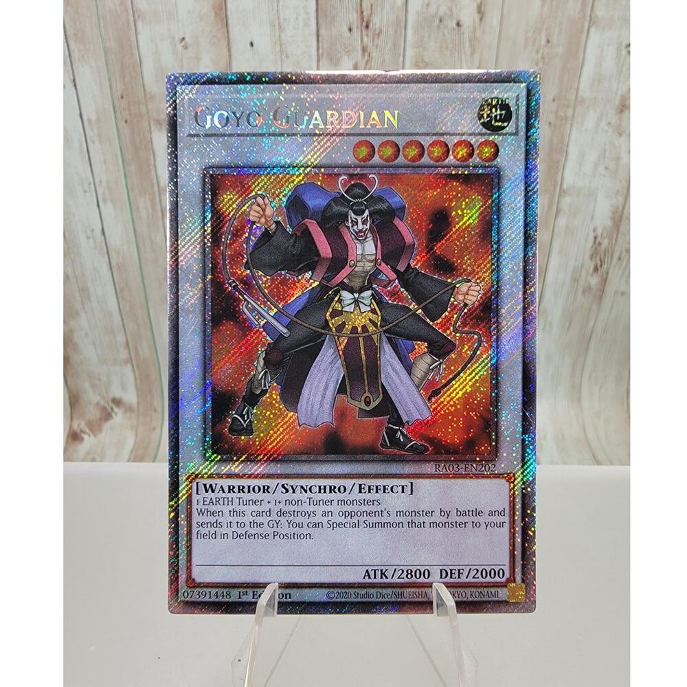 Yu-Gi-Oh! Goyo Guardian 1st Ed Platinum Secret Rare - RA03-EN202